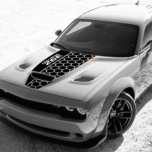 Vinilo adhesivo de capó estilo panal personalizado para Dodge Challenger