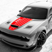 Vinilo adhesivo de capó estilo panal personalizado para Dodge Challenger_3
