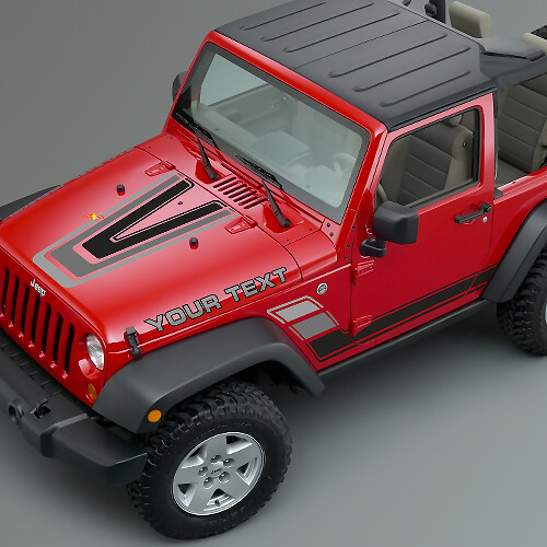 Kit de vinilos vintage de rayas para capó y laterales para Jeep Renegade CJ5 CJ7