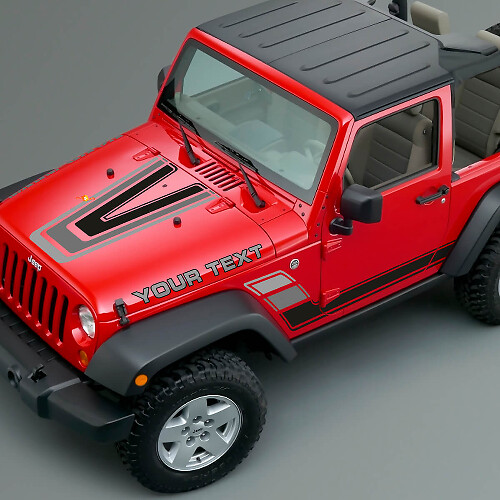 Kit de vinilos vintage de rayas para capó y laterales para Jeep Renegade CJ5 CJ7
