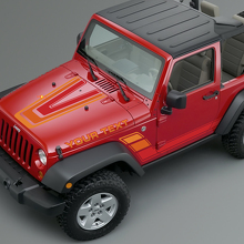 Kit de vinilos vintage de rayas para capó y laterales para Jeep Renegade CJ5 CJ7_3