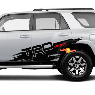 Par Toyota TRD Pro 4Runner Vinilo Calcomanía Wrap Mud Splash Pegatinas 2 colores
