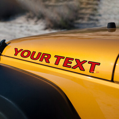 Vinilo de Letras en Relieve Personalizado para Jeep Wrangler