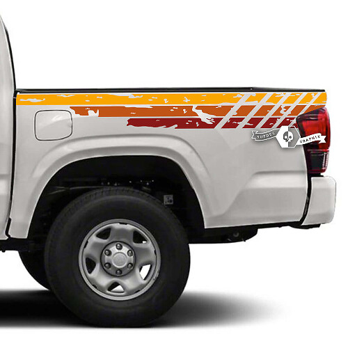 Adhesivo Vinilo Raya Vintage Desgastada para la Cabecera de la Cama para Toyota Tundra