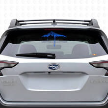 Vinilo adhesivo para ventana trasera de coches con diseño fluido de pico montañoso nevado_2