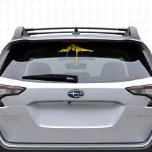 Vinilo adhesivo para ventana trasera de coches con diseño fluido de pico montañoso nevado_5