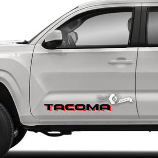 Par Toyota Tacoma SR5 Puertas Puertas laterales Calcomanías de vinilo Etiqueta gráfica 2 colores

