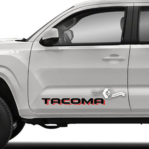Calcomanía de vinilo lateral con letras Tacoma para Toyota Tacoma