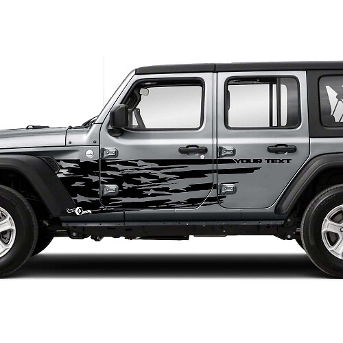 Kit de calcomanías de vinilo con bandera de EE. UU. envejecida para Jeep Wrangler Unlimited JK
