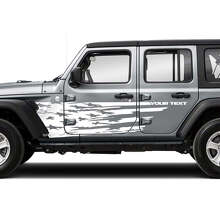 Kit de calcomanías de vinilo con bandera de EE. UU. envejecida para Jeep Wrangler Unlimited JK_2