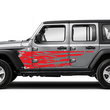 Pegatina de vinilo lateral con puertas tipo splash de bandera de EE.UU. desgastada para Jeep Wrangler Unlimited JK 3