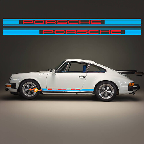 Kit de Vinilo de Franjas Laterales de Diseño Clásico para Porsche 911 SC 1979