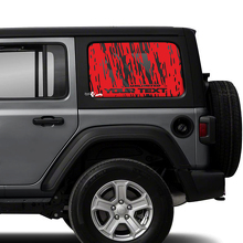 Par Jeep Wrangler Unlimited Doors Window Side Mud Vinilo adhesivo adhesivo
 3