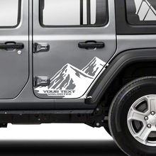 2x Jeep Wrangler Unlimited Doors Fender Mountains Side Stripe 4 colores calcomanía de vinilo
 2
