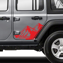 2x Jeep Wrangler Unlimited Doors Fender Mountains Side Stripe 4 colores calcomanía de vinilo
 3