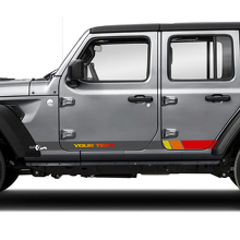 Calcomanía de vinilo personalizada con texto para franja lateral de mapa topográfico para Jeep Wrangler Unlimited 2