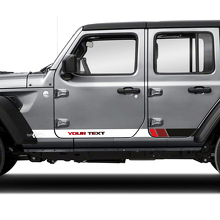 Calcomanía de vinilo personalizada con texto para franja lateral de mapa topográfico para Jeep Wrangler Unlimited 3