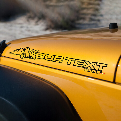 Calcomanía de vinilo para capó estilo Travel para Jeep Rubicon Wrangler Sahara