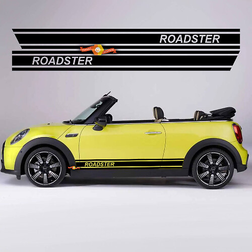 2X Mini Cooper Graphics Strip Roadster Símbolo Coche Racing Vinilo Calcomanía Etiqueta
