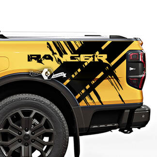Ford Ranger lado trasero camión rayas Splash lado cama gráficos calcomanías
