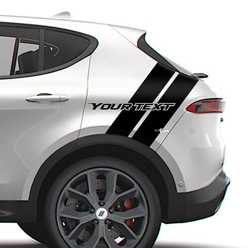 Juego de Pegatinas de Vinilo Personalizadas con Doble Franja Trasera Lateral para Dodge Hornet RT GT