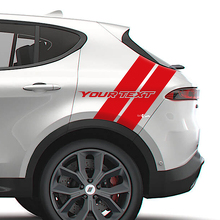 Juego de Pegatinas de Vinilo Personalizadas con Doble Franja Trasera Lateral para Dodge Hornet RT GT_2