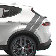 Juego de Pegatinas de Vinilo Personalizadas con Doble Franja Trasera Lateral para Dodge Hornet RT GT_3