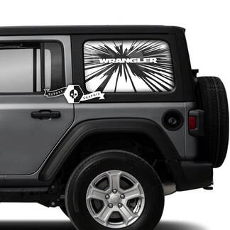 Par Jeep Wrangler Unlimited Doors Window Side Explosion Vinilo adhesivo adhesivo
