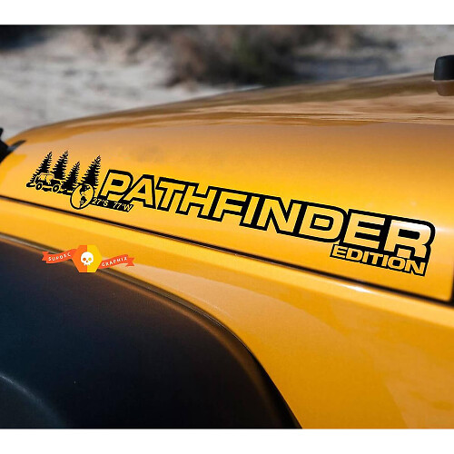 Juego de pegatinas de vinilo para capó Pathfinder Edition para Jeep Wrangler