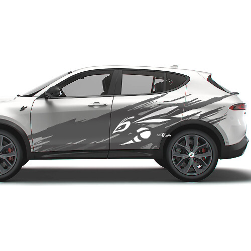 Kit de calcomanías laterales de vinilo con diseño de salpicadura de barro y logo Hornet para Dodge Hornet