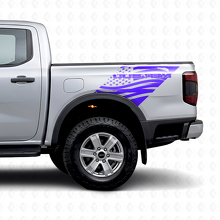 Vinilos Adhesivos Personalizados con Bandera EEUU Envejecida para Lateral Trasero de Musclecar Ranger_2
