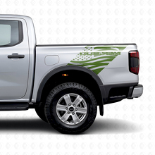 Vinilos Adhesivos Personalizados con Bandera EEUU Envejecida para Lateral Trasero de Musclecar Ranger_3