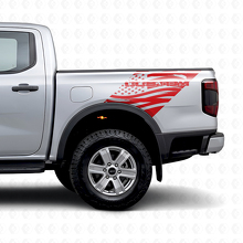 Vinilos Adhesivos Personalizados con Bandera EEUU Envejecida para Lateral Trasero de Musclecar Ranger_5