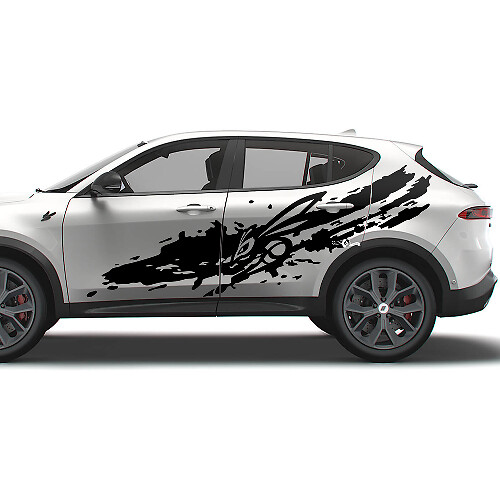 Kit de calcomanías laterales estilo salpicadura de barro con logo Hornet para Dodge Hornet