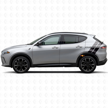 Vinilo personalizado de doble raya lateral trasera para Dodge Hornet_2