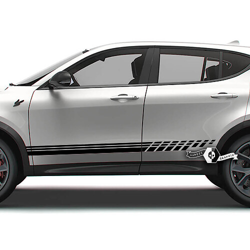 Par Dodge Hornet Puertas Rayas laterales Panel basculante Fender Hornet Logo Calcomanías de vinilo Pegatinas
