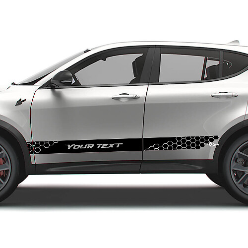 Kit de pegatinas de vinilo con franjas laterales estilo panal para Dodge Hornet