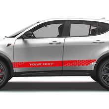 Kit de pegatinas de vinilo con franjas laterales estilo panal para Dodge Hornet_2