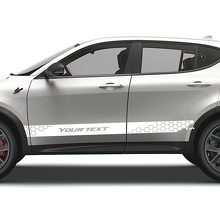Kit de pegatinas de vinilo con franjas laterales estilo panal para Dodge Hornet_3