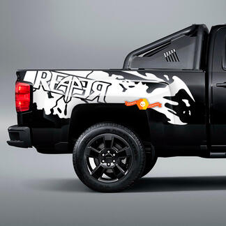Par del logotipo de Reaper Side Splash Bed para cualquier gráfico de calcomanía de vinilo de camión
