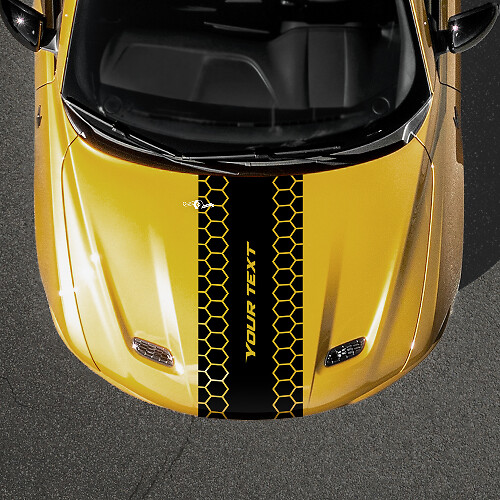 Calcomanía de vinilo personalizada con diseño de franjas en panal para capó para Dodge Hornet