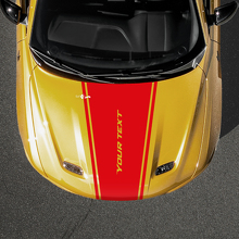 Franja de contorno cónica Pegatina personalizada de vinilo para capó para Dodge Hornet_3