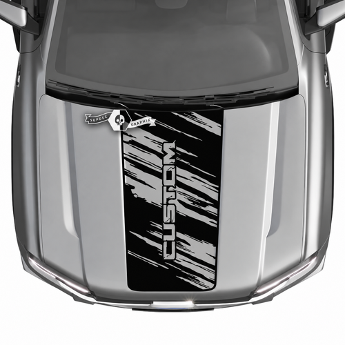 CUSTOM Vertical Torn Hood Panel Capó Adhesivo de vinilo para Ford Ranger