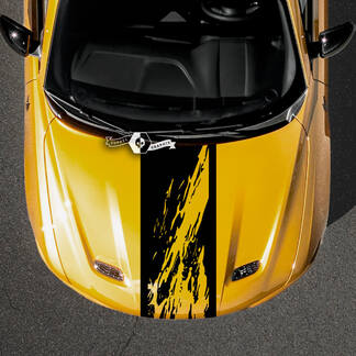 Calcomanías de vinilo con logotipo de barro destruido, envoltura de rayas, capó, Dodge Hornet
