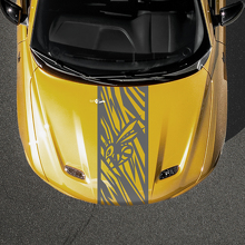 Calcomanía de vinilo con franjas para capó con logotipo Hornet para Dodge Hornet_2