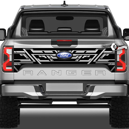 Vinilo adhesivo de portón trasero estilo geométrico para Musclecar Ranger