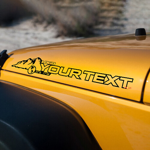 Calcomanía de vinilo para capó estilo Montañas Rubicon Sahara Wrangler