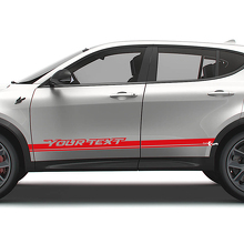 Vinilo Decorativo con Texto Personalizado de Rayas Laterales para Dodge Hornet_3