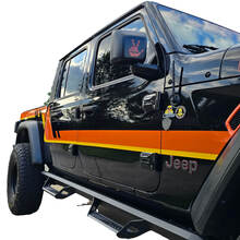 Par Jeep Gladiator puertas laterales cama guardabarros rayas estilo vinilo calcomanía pegatina kit de gráficos 2 colores
 4