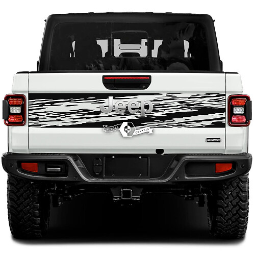 Jeep Gladiator Wrap Mud Pegatinas Calcomanías Vinilo Gráficos Portón Trasero Cama Vinilo Pegatinas Calcomanías
